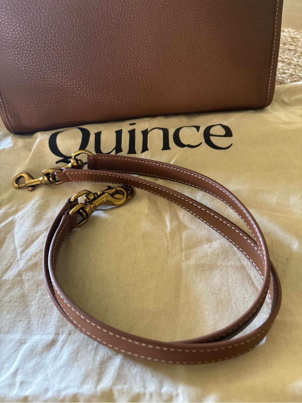 QUINCE Italian Leather Medium Convertible bag - Picture 7 of 13